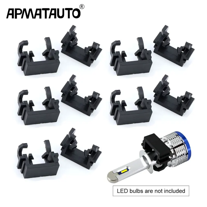 

10Pcs H1 LED Headlight Bulb Lamp Conversion Adapter Holder Base High Beam For Ford Focus For Mondeo For KIA Carnivl