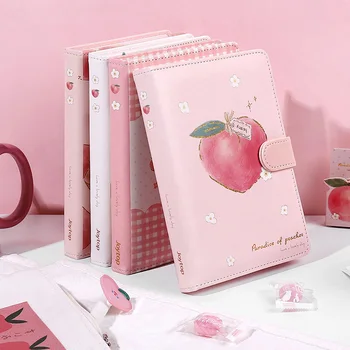 

"Peach Bunny" Faux Leather Cover Journal Diary Cute Notebook Notepad Girls Planner Stationery Gift