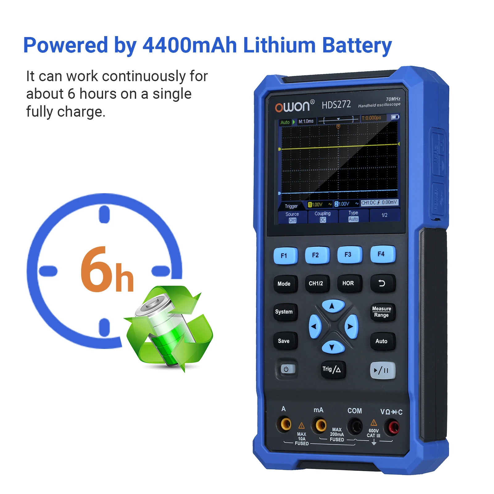 2in1 Oscilloscope Multimeter 2 Channels Lab Oscilloscope Digital True