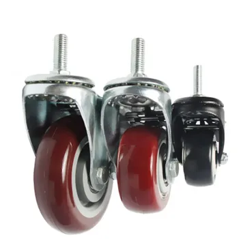 

2/3/4 inch Aluminum profile fittings Industrial casters with brake casters Light pulley casters Showroom Universal casters