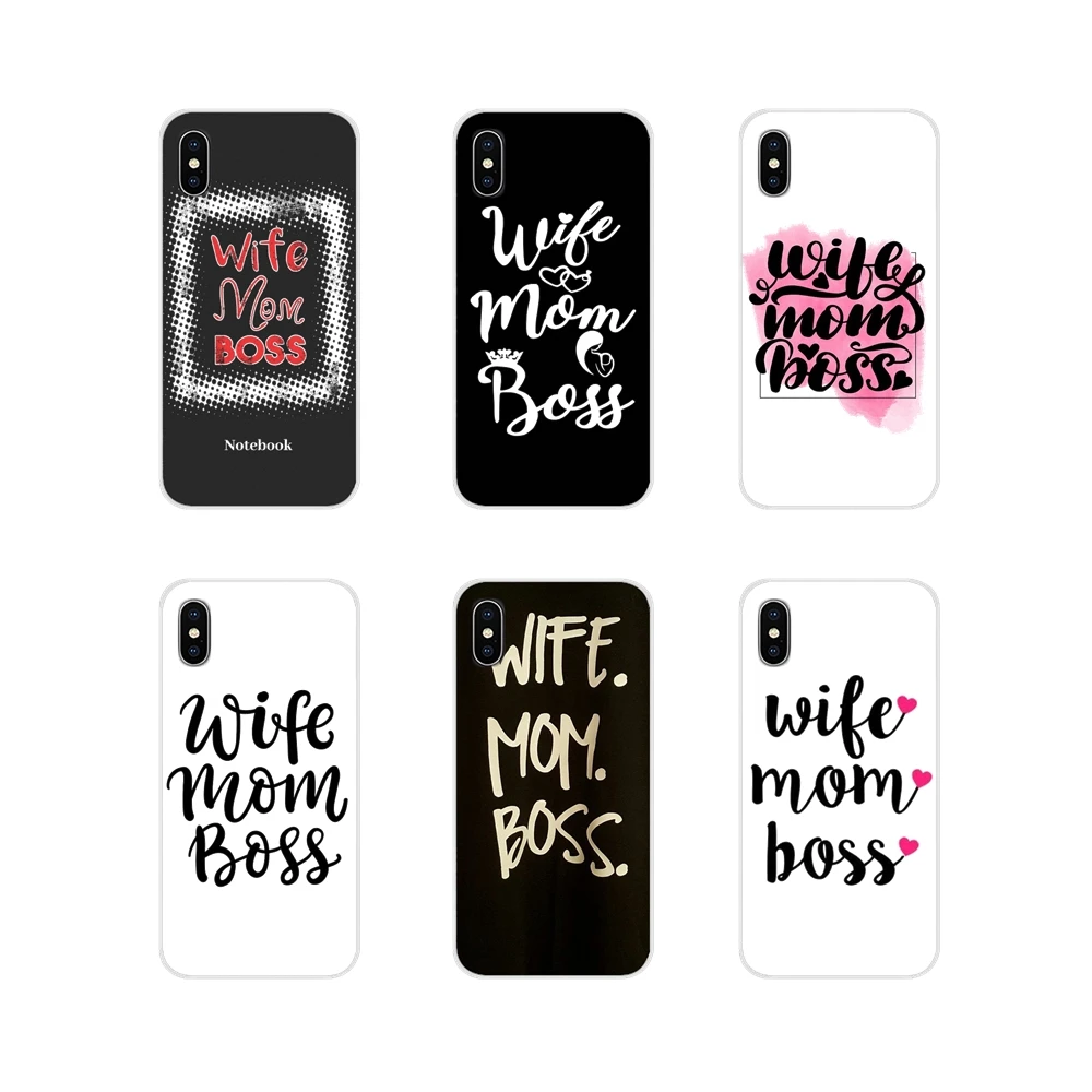 For Motorola Moto X4 E4 E5 G5 G5S G6 Z Z2 Z3 G G2 G3 C Play Plus wife best mom boss words Accessories Phone Cases Covers | Мобильные