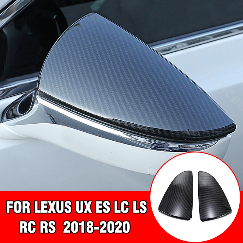 Pcmos ABS углеродное волокно цвет зеркала заднего вида Накладка подходит для Lexus UX ES LC LS RC RS- внешние части наклейки Новые