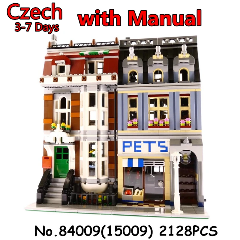 Lepinblocks 10218 Creator Pet Shop супермаркет 15009 2128 шт уличный вид модели строительные блоки кирпичи обучающая игрушка с ручным управлением