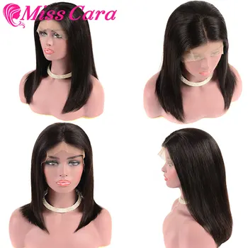 

Malaysian Straight Bob Wigs Pre Plucked Hairline Remy Wigs For Black Women Miss Cara Wig Short Lace Front Human Hair Wigs