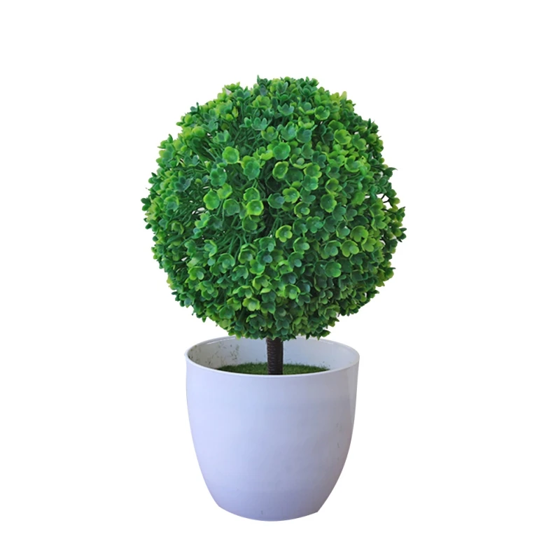 Simulation Potted Plastic Artificial Plants Bonsai Household Desktop Decorations Festive Party Supplies - Цвет: as the picture