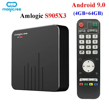 

2020 Magicsee N5 Max Amlogic S905X3 Tv Box 4GB DDR4 64GB Android 9.0 Smart Tv Box 5G Wifi Bluetooth 8K Media Player Set Top Box