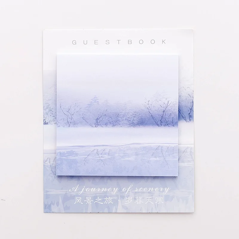 7 Креативный пейзаж путешествия красивый вид Набор стикеров для заметок блокнот канцелярские заметки бумажные наклейки офисные школьные принадлежности - Цвет: 7
