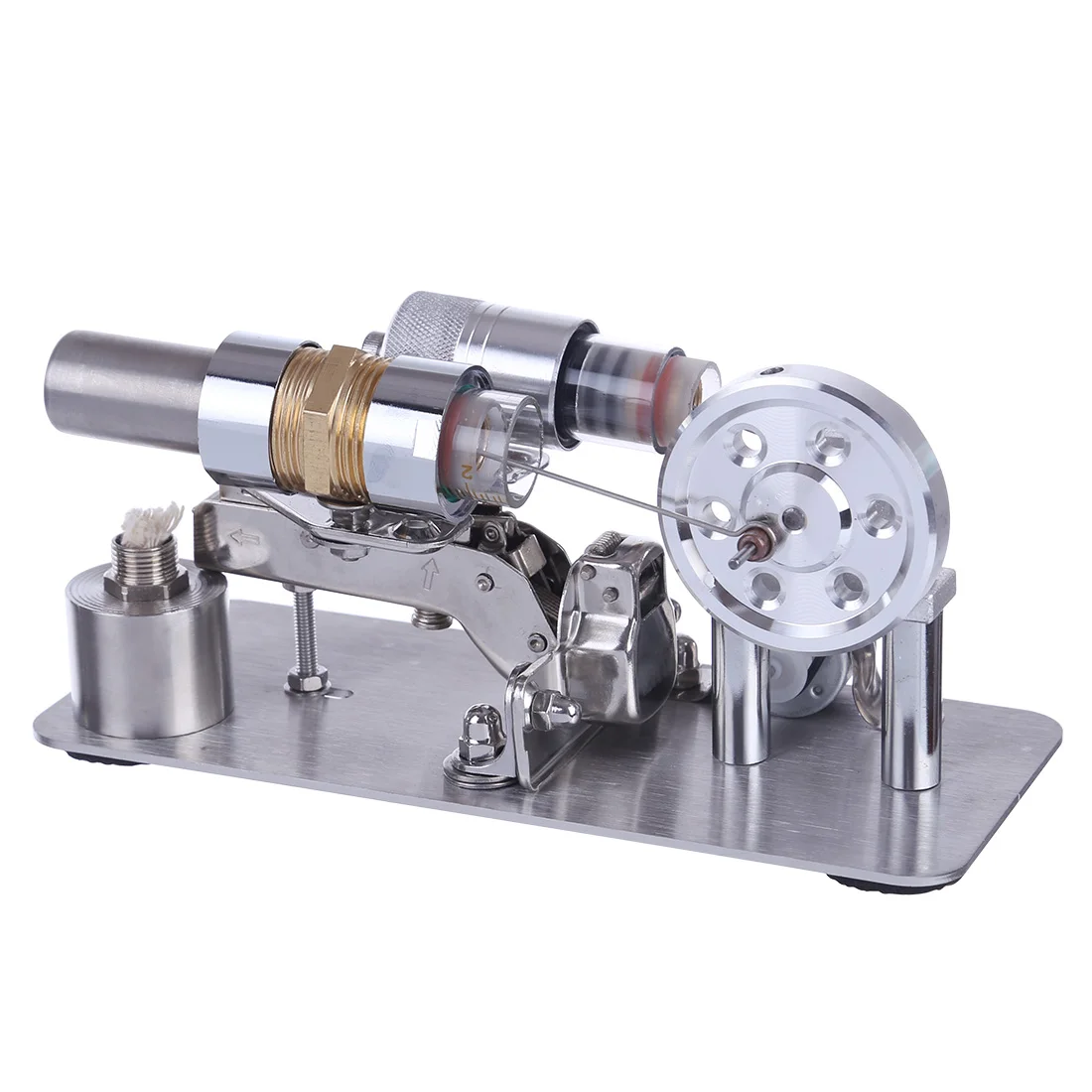 

DIY Single Cylinder Stirling Engine Model All Metal Power Generator Micro External Combustion Engine Stem Model Kit 2020