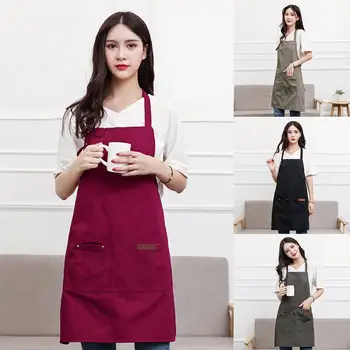 

Unisex Pure Pocket Long Waist Aprons Catering Chef Waiter Bar Kitchen Apron