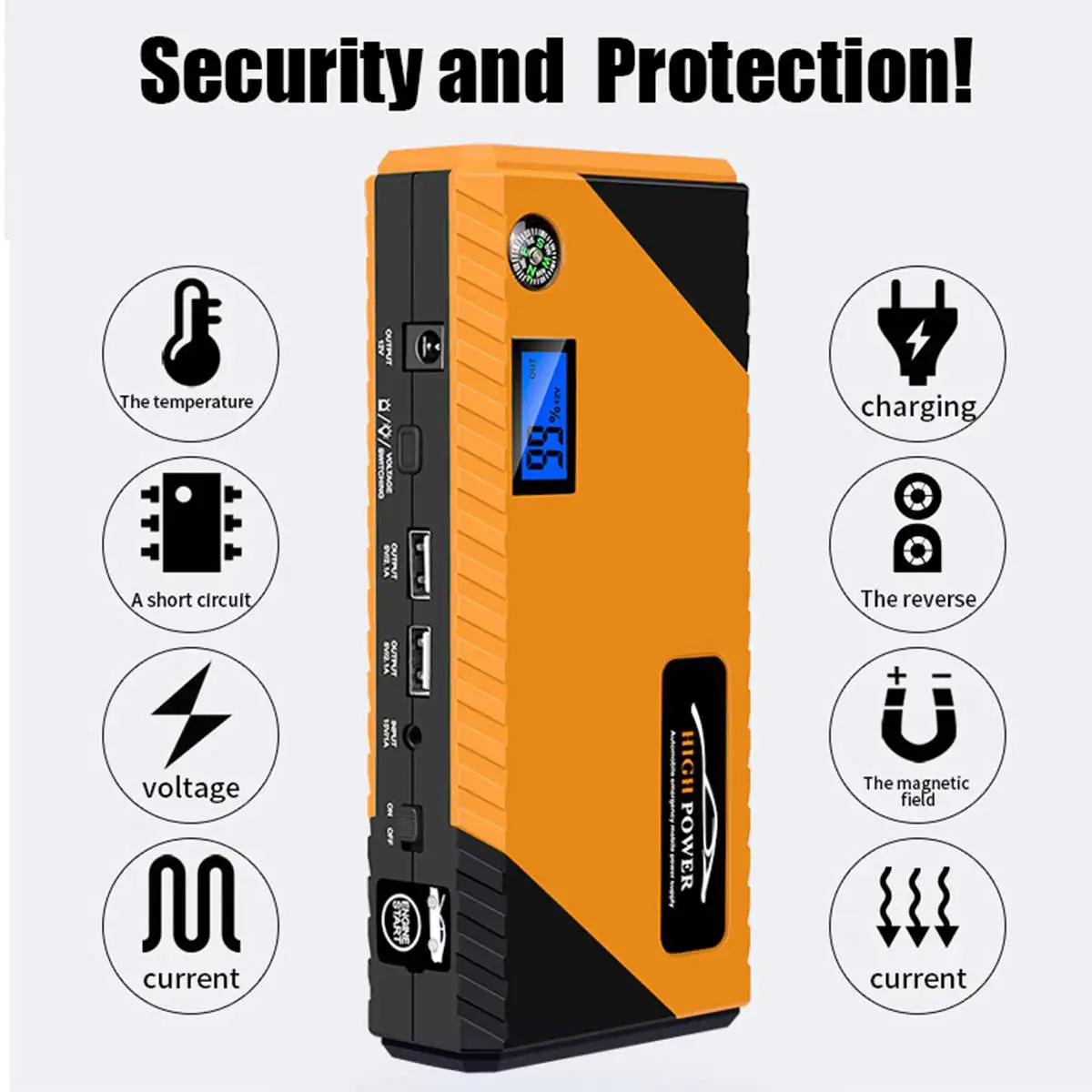 1200A JX31 дисплей реальный 12000mAh 12V автомобильный скачок-стартер Портативный USB аварийный внешний аккумулятор зажим усилителя батареи 1000A DC порт 3/6L