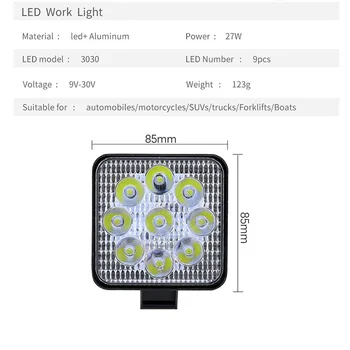 

Truck LED Working lights Fog Lamp Boat IP67 6000K Motorcycles Accessories