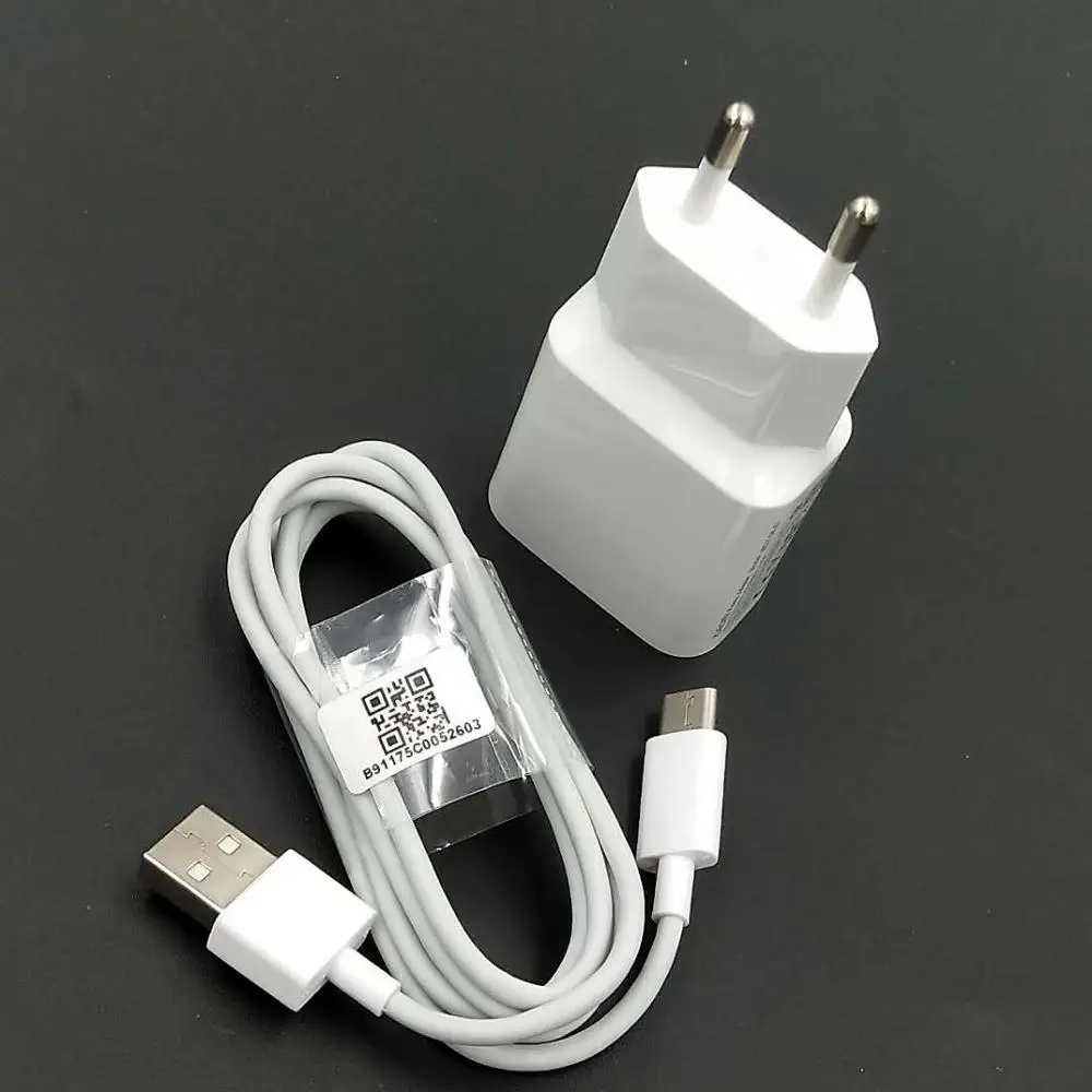 EU and Cable Оригинальное быстрое зарядное устройство Xiao mi QC 3,0 адаптер для быстрой зарядки Usb type C для mi 6 6X9 lite SE 9t pro Max 3 A3 redmi 8a note 7 8 pro - Цвет: EU and Cable