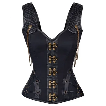 

New Style Gothic Court Tailored Clothes Supply Hole Line with Metal Chain Trim