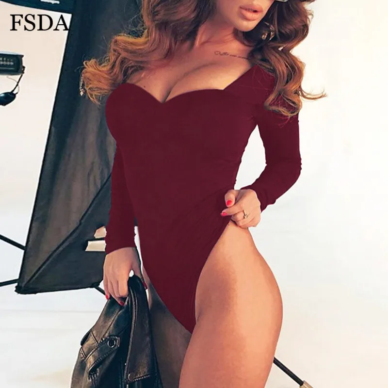 FSDA, винтажный, квадратный воротник, белый, боди, черный, женский, сексуальный, Осень-зима, повседневный Топ, длинный рукав, однотонный, обтягивающий, боди