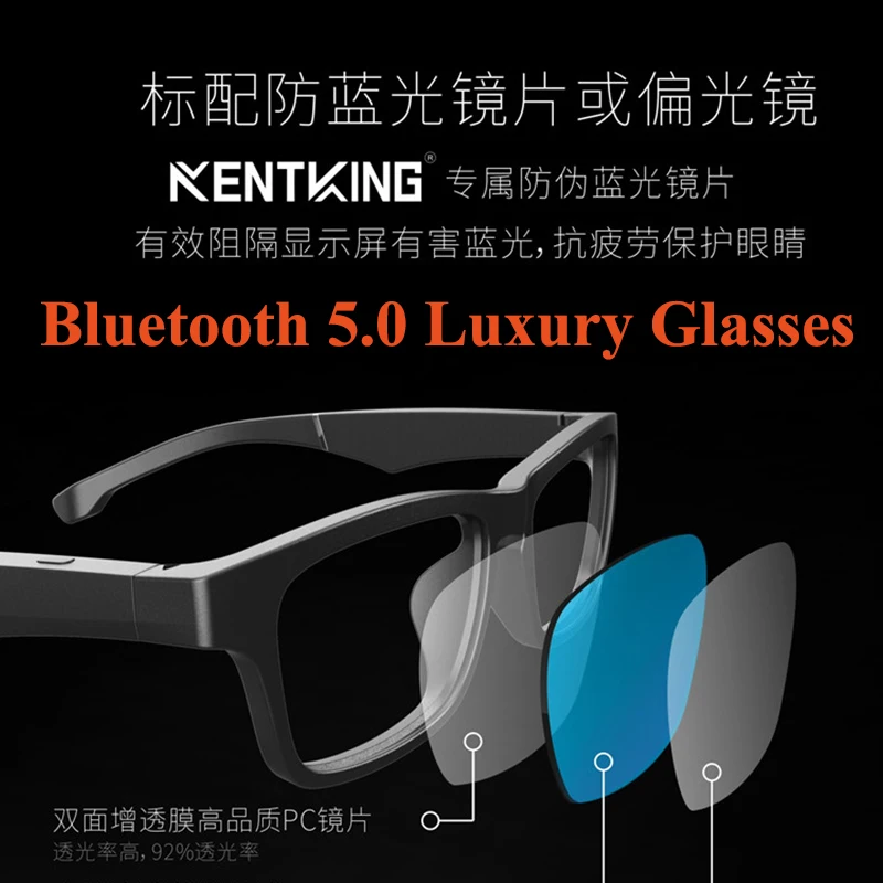 

Smart Glasses Bluetooth 5.0 Wireless Bluetooth Hands-Free Calling Sunglasses Smart Eyewear Speaker Microphone Smart Sunglasses