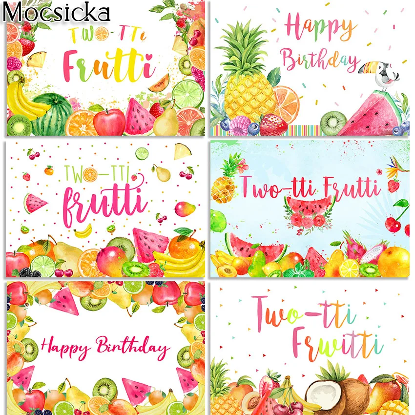 Mocsicka Twotti fruciti festa di compleanno sfondo estate Tutti fruttati feste a tema fotografia sfondo decorazioni per servizi fotografici