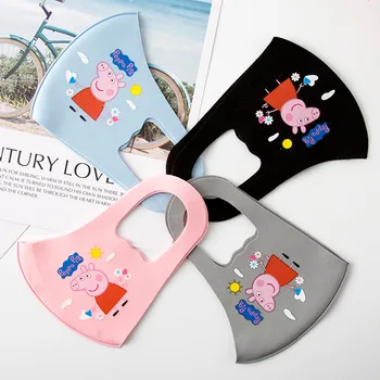 

5pcs Peppa Pig Masks Dust Masks Boys and Girls Sunscreen Breathable Thin Section Washable Anti-fog Children Cartoon Face Masks