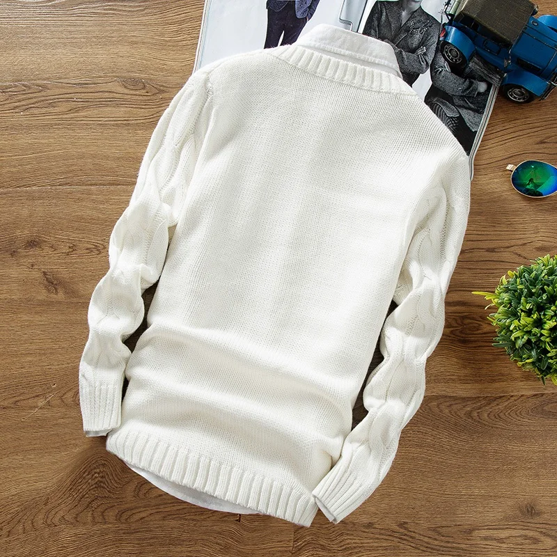 Брендовая Новая модная зимняя обувь Повседневное толстый свитер Slim Fit Вязание мужские свитера и пуловеры Homme MY6624