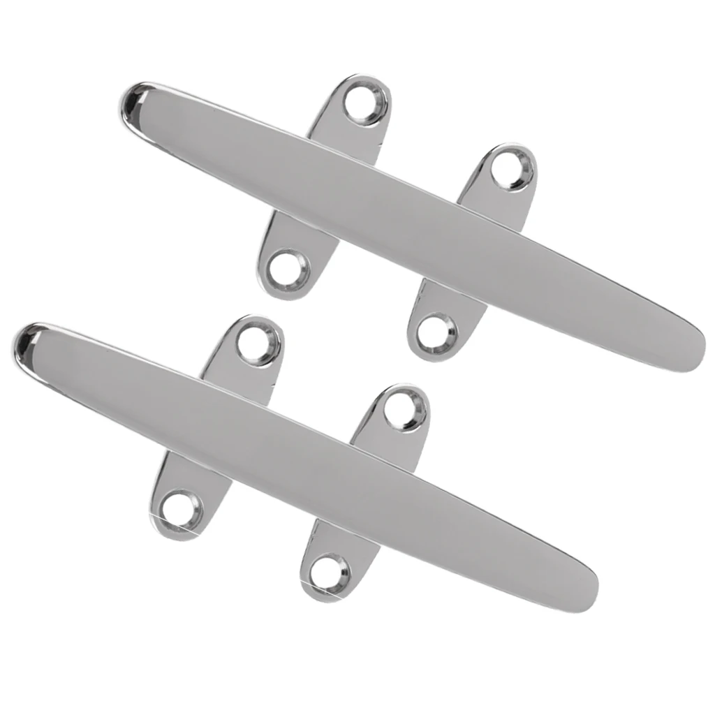 2x Marine Grade Stainless Steel Bollard Sleek Line Cleat Open Base Boat Deck Mooring 8 inch 2x Marine Grade Stainless Steel Bollard Sleek Line Cleat Open Base Boat Deck Mooring 8 inch
