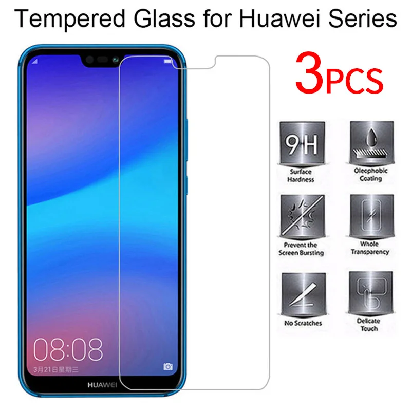 Закаленное стекло 9H для Huawei P40 P30 Lite Y9 2019 Y5 Y6 Y7 2018 Nova 3 3i 4 Защитная пленка экрана |