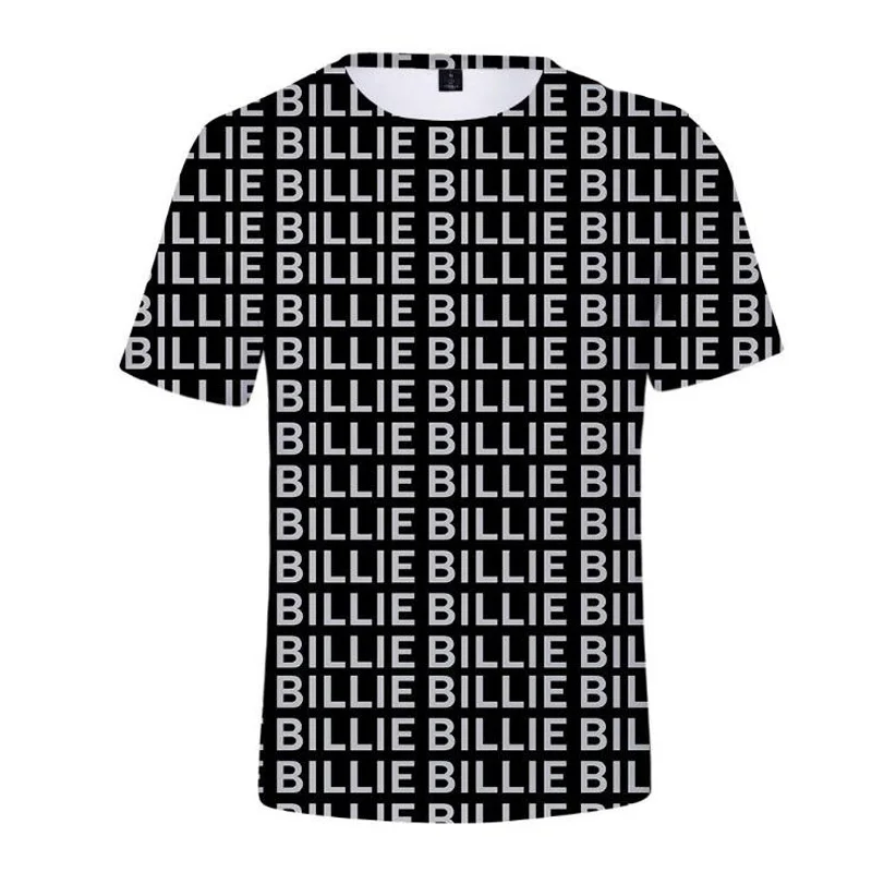 Уличная футболка в стиле хип-хоп Billie Eilish Harajuku, Повседневная футболка с круглым вырезом и короткими рукавами для мужчин и женщин, крутая футболка с графическим рисунком в стиле хипстер - Цвет: 3D t-shirt