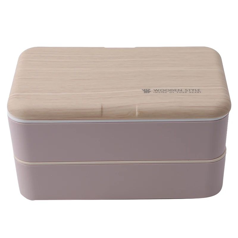 Student Office Lunch Box Can Be Heated By Microwave Japanese double-layer Separated Rice And Vegetable Lunch Box