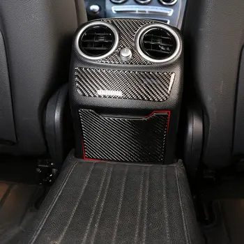 

For Mercedes Benz C Class W205 C180 2016-2019 Carbon Fiber Rear ashtray anti-kick panel 3D Interior Sticker Accessories