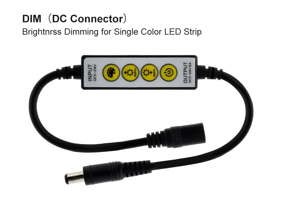 Мини 4 клавиши светодиодные полосы контроллер диммер переключатель DC5V-12V для одного цвета/двойной белый/RGB/RGBW/RGB+ CCT светодиодные полосы света