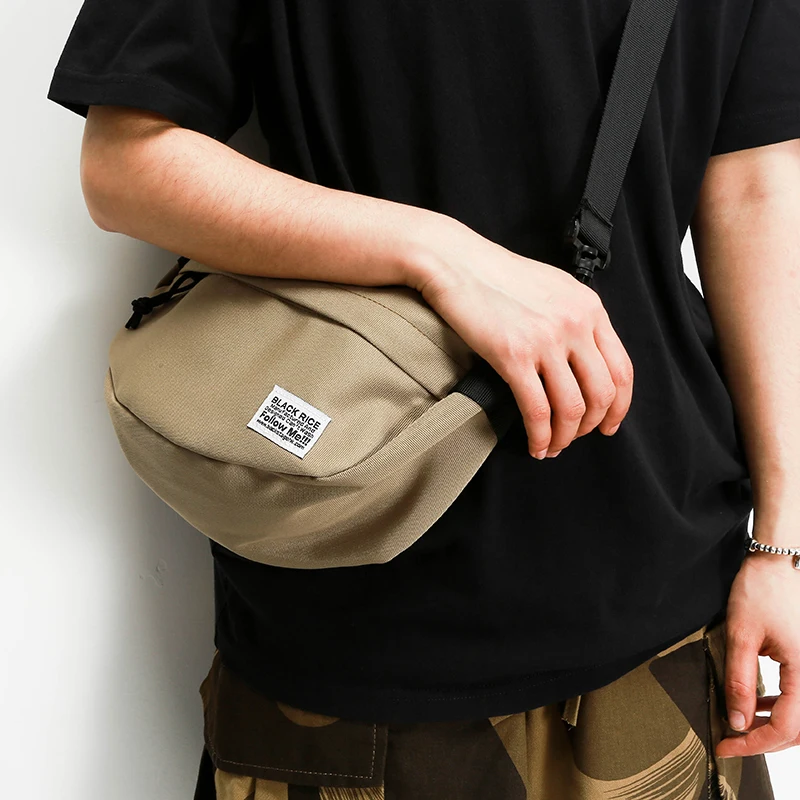 

Vintage Men Crossbody Bags Chest Canvas Travel Handbags for Male Fashion Streetwear Shoulder Bag Casual School Bag for Teenagers