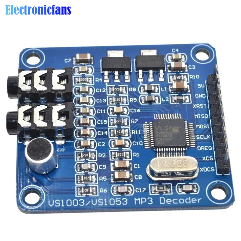 Diymore VS1003B VS1053 MP3 модуль декодирования макетная плата VS1053b VS1053 IC встроенная функция записи SPI интерфейс