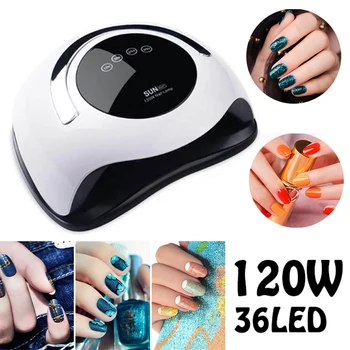 

120W Nail Dryer 36pcs LED UV Lamp For Curing All Gel Nail Polish Auto Sensing Manicure Pedicure Salon Nail Art Tool
