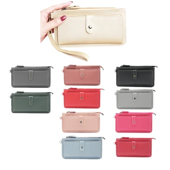 

Long Stylish Concealed Buckle Wallet Large-Capacity Multifunctional Clutch Wallet Light