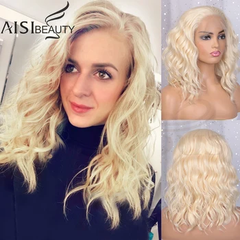 

AISIBEAUTY Lace Front Wigs Blond Long Wavy Free Part Synthetic Women's Wigs Heat-Resistant Wigs for Women Natural Hairline