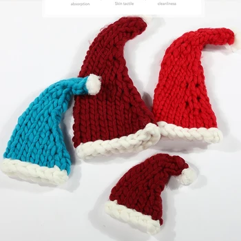 

Fashion New Santa Claus Hat Knitted Christmas Hat Soft Wool Knitted Christmas Hat Christmas Eve Decoration