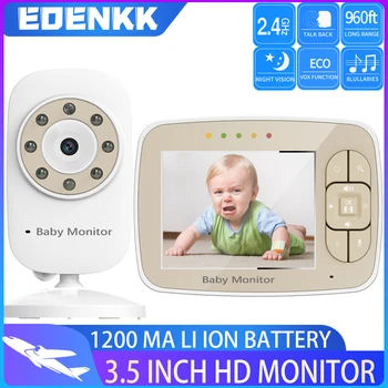 

Video Baby Monitor 3.5" Large LCD Screen Display with Night Vision Camera, Two Way Talk Audio, Temperature Sensor, ECO Mode, Lul