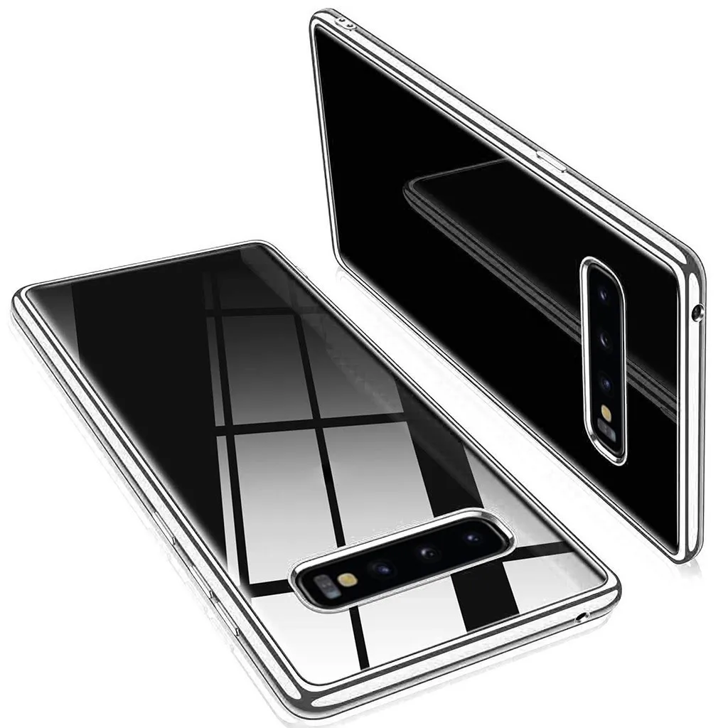 For Samsung S10 Plus Shockproof Bumper Transparent Silicone Phone case Portable Half Wrapped Phone Cases Anti-scratch Phone Case