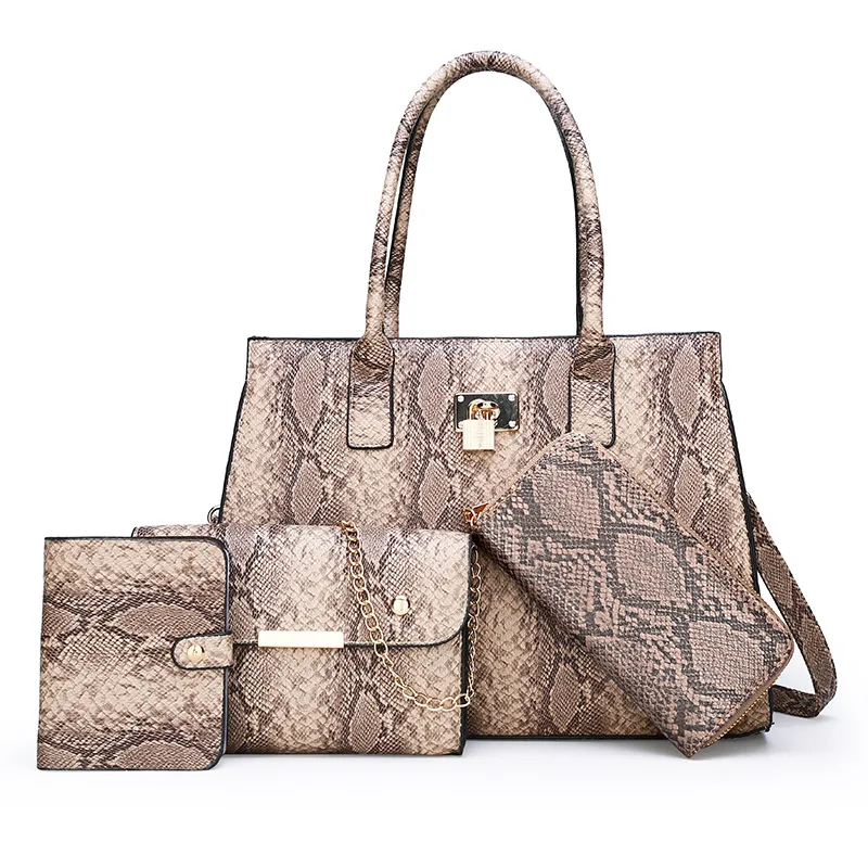 

2019 New Style Korean-style Retro Fashion Large-Volume Simple Printed Different Size Bags Four-piece Set One-Shoulder Handbag