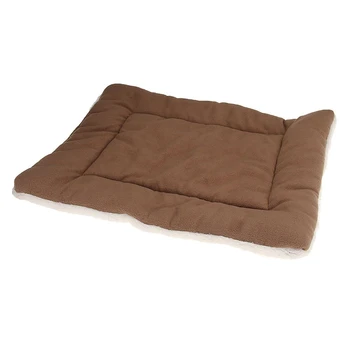

New Carpet Cushion Bed Sleeping BROWN Velvet fabric for Dog Cat Pet S