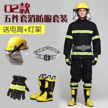 

5pcs for one set Fire-fighting clothing Fire fighting suitheat insulation Flame retardant overalls safety jacket dropshipping