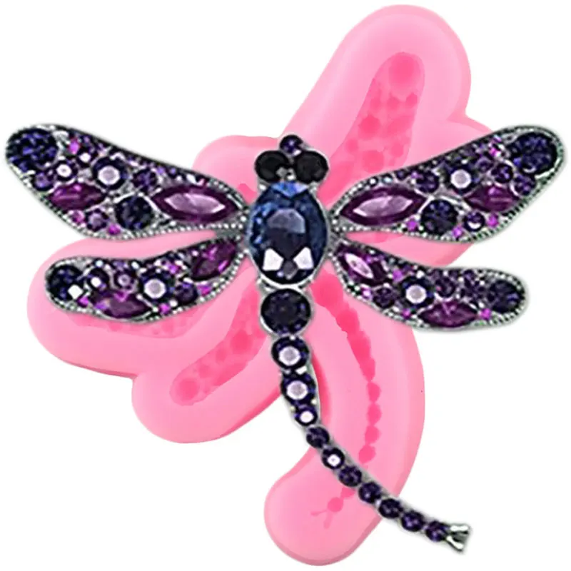Insect Dragonfly Silicone Molds Cupcake Fondant Cake Decorating Tools Jewelry Polymer Clay Mold Candy Chocolate Gumpaste Moulds | Дом и сад