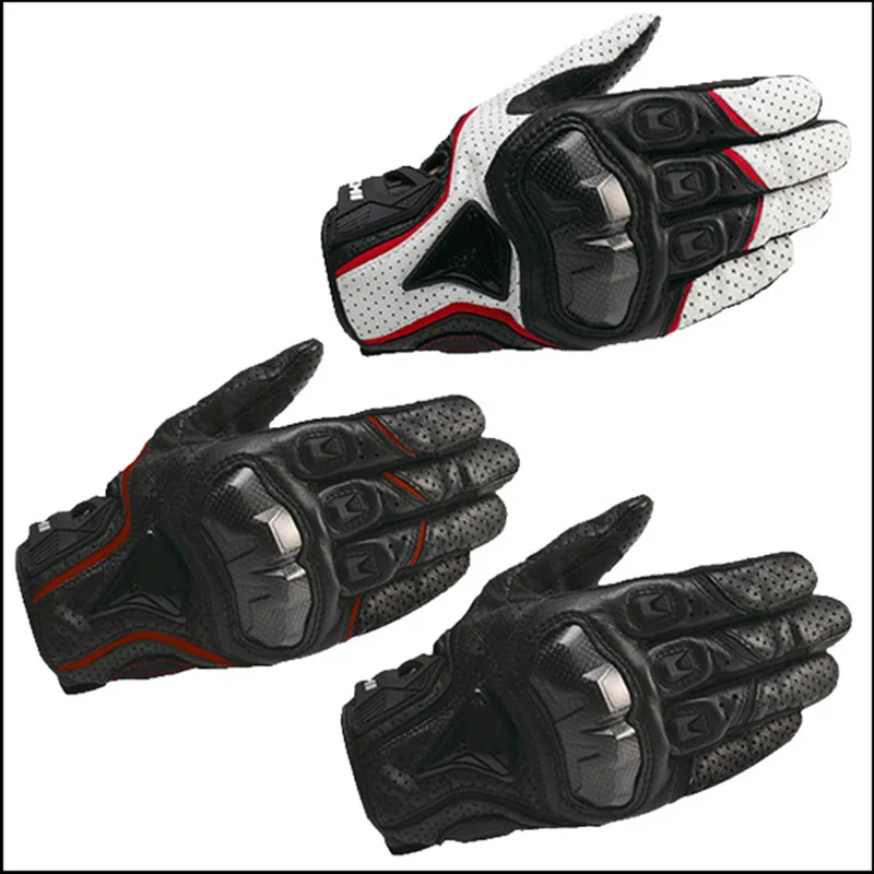 

RS TAICHI390 Motorcycle Race Car Genuine Leather Breathable Carbon Fiber Punched Summer Gloves Processing Customizable Wholesale