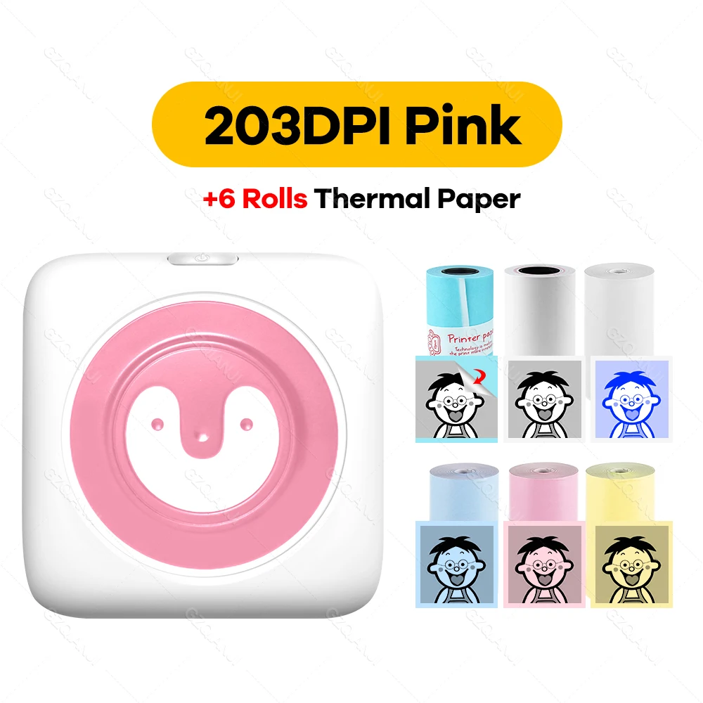 304DPI Mini Bluetooth Photo Printer Thermal Wireless Phone Printer Mobile Picture Notes Sticker Label Print 203DPI Printer mini portable thermal printer Printers