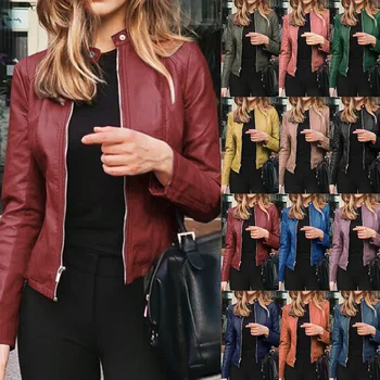 

Women's Leather Coat Leather Jacket Women Leather Coat 2020 Fashion Women's Leather Jacket Short Motorcycle Coat Female Jacket