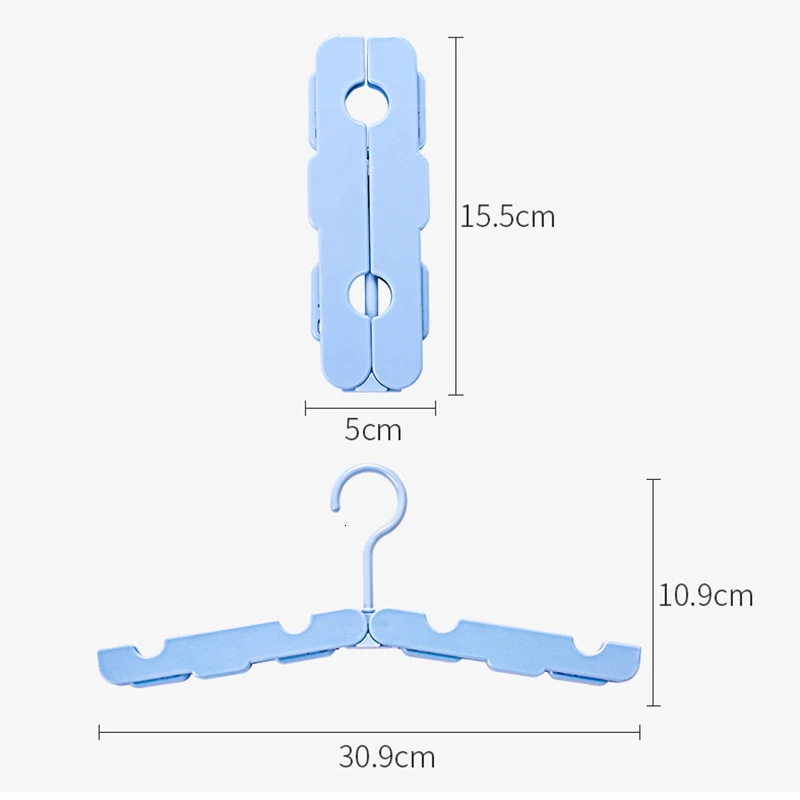 4 PCS Portable Folding Clothes Hangers Multifunction Collapsible Anti-Skid Windproof Travel Household Clothes Drying Rack