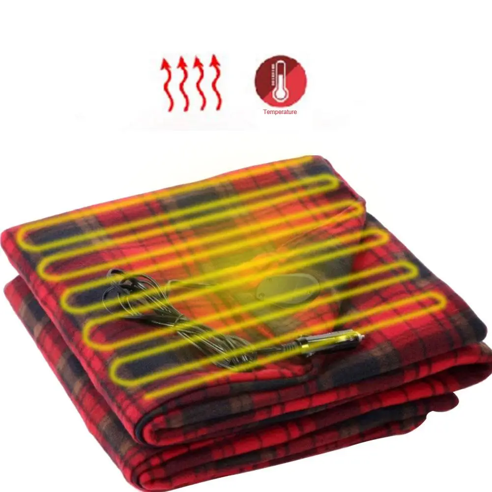 Warm Velvet Material Electric Blanket 12V Car Heating Blanket Energysaving Warm Electric