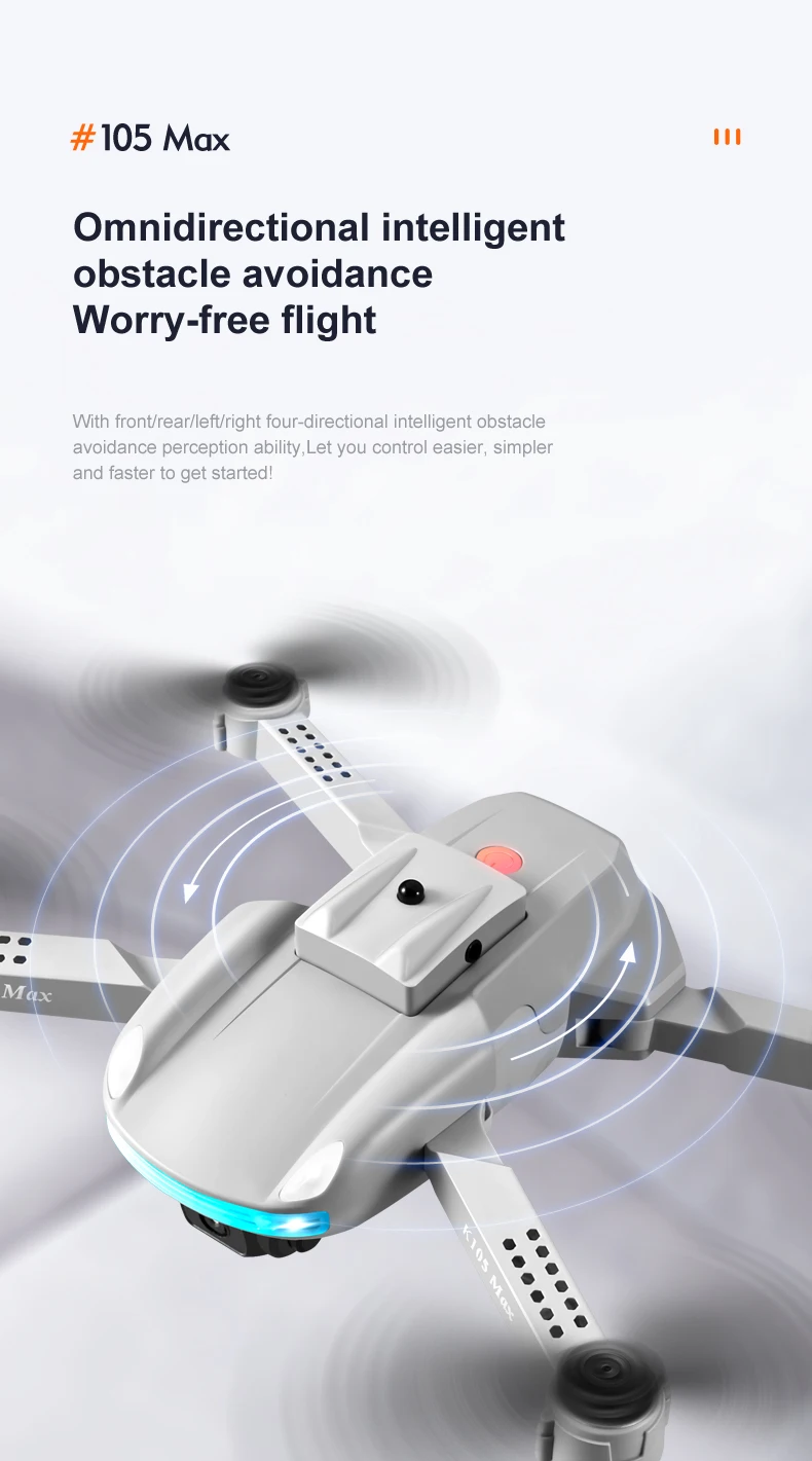 105 max omnidirectional intelligent obstacle avoidance worry-free flight