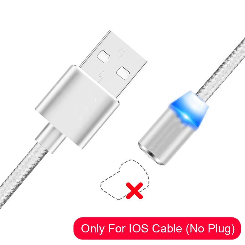 Oppselve Магнитный Micro USB кабель для iPhone samsung Android мобильный телефон Быстрая зарядка usb type C кабель Магнитный зарядный провод шнур - Цвет: No Plug Only Cable