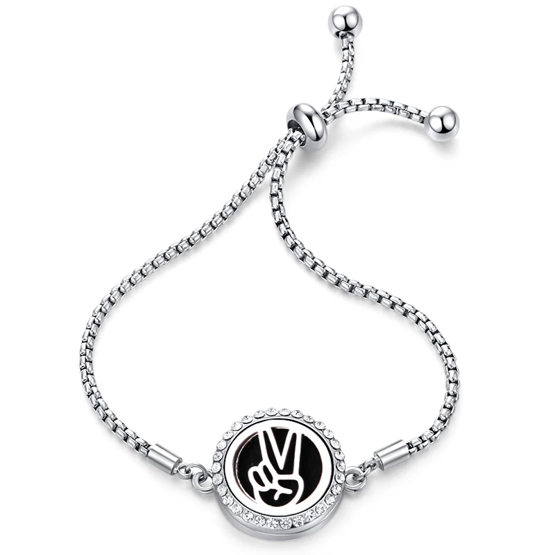 Ножницы руки духи браслет из нержавеющей стали тонкая Ароматерапия Эфирные масла диффузор медальон 316L очаровательные браслеты высокого качества