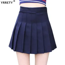YRRETY/Новые весенне-летние юбки с высокой талией, плиссированные Модные женские элегантные полуплиссированные повседневные цветные юбки ярких цветов