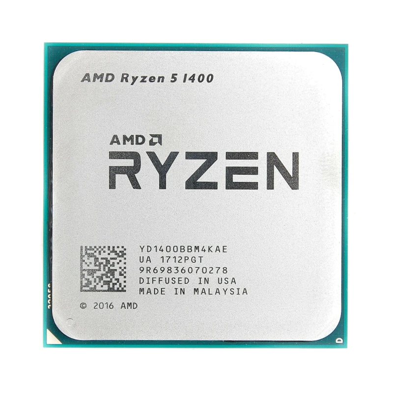 CPU Processor AMD Ryzen 5 1400 R5 1400 3.2GHz Quad-Core Socket AM4
